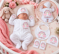 Ensemble de sortie de maternité pour bébé – 4 pièces fille